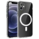 For iPhone 12  12 Pro Magsafe Case Simple Magnetic Ring All-inclusive Clear Crystal Acrylic PC +TPU Shockproof