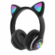 Cat Ears Wireless Bluetooth Kids Headphones, Cat Ears Bluetooth Over Ear Kitty Headphones