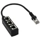 RJ45 Ethernet Splitter Cable 1 Male to 3 Female Port