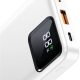 WIWU LED Display 22.5W 20000mAh Power Bank With Built-In Cable - White